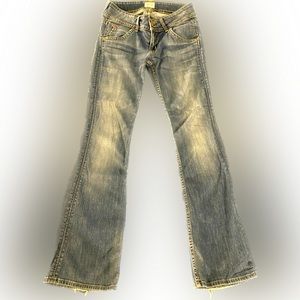 Hudson petite low rise boot cut jeans